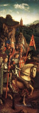 ゲントの祭壇画 キリストの兵士たち ルネサンス ヤン・ファン・エイク Oil Paintings